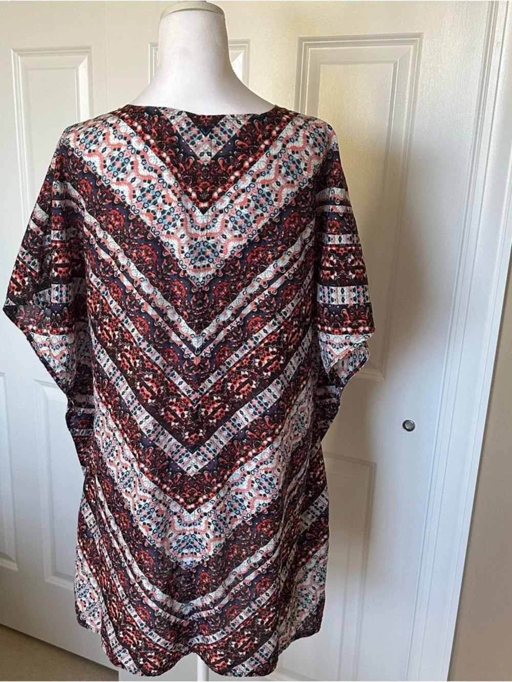 Athleta High Desert multicolored cotton silk blend kimono swim cover-up. Size S.